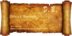 Dóczi Bernát névjegykártya
